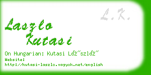 laszlo kutasi business card